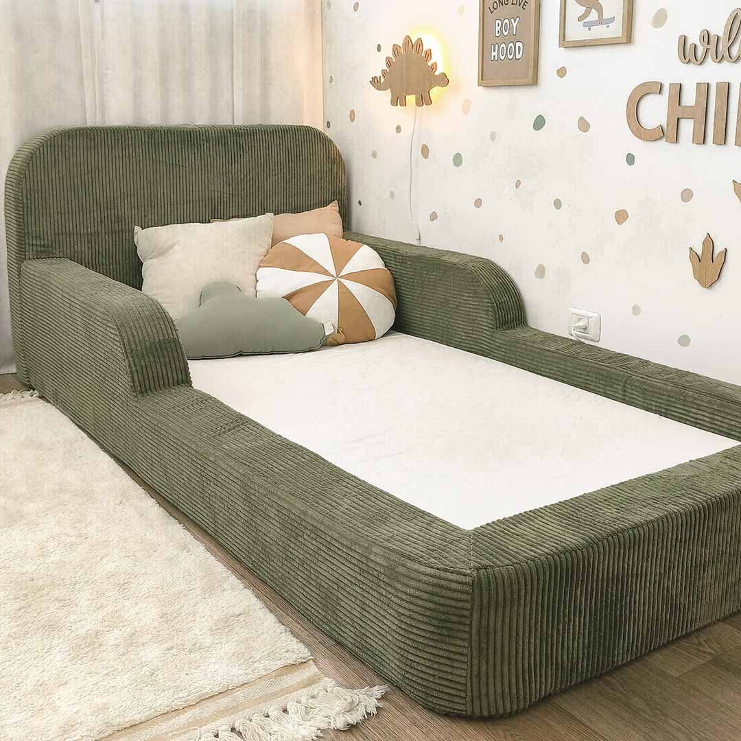 bed-green1 Teddy™ Montessori Gulvseng - Bilde 1